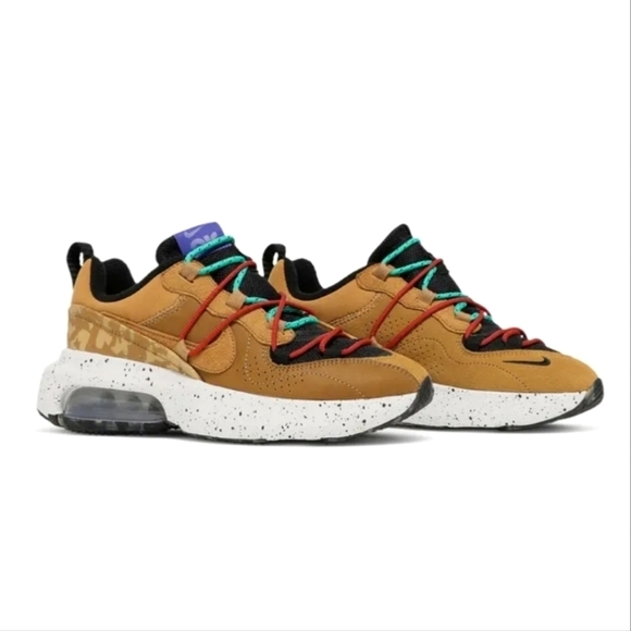 Nike Air Max Suede Sneakers In Wheat Indigo Burst Habanero Red Women's Size 7 - Picture 1 of 11